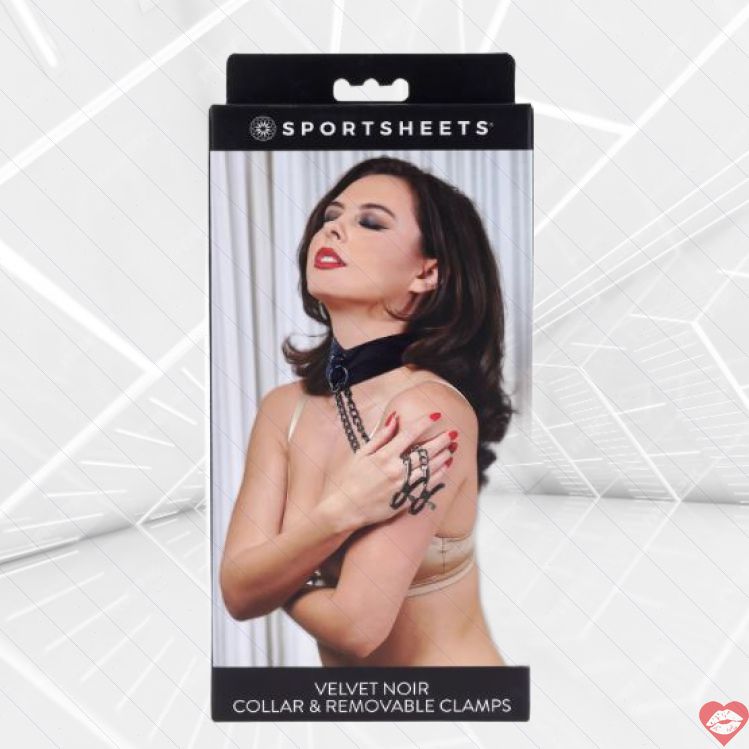 Kẹp Vú Da Mềm Bạc BDSM Sang Trọng Velvet Noir Thú Vị 