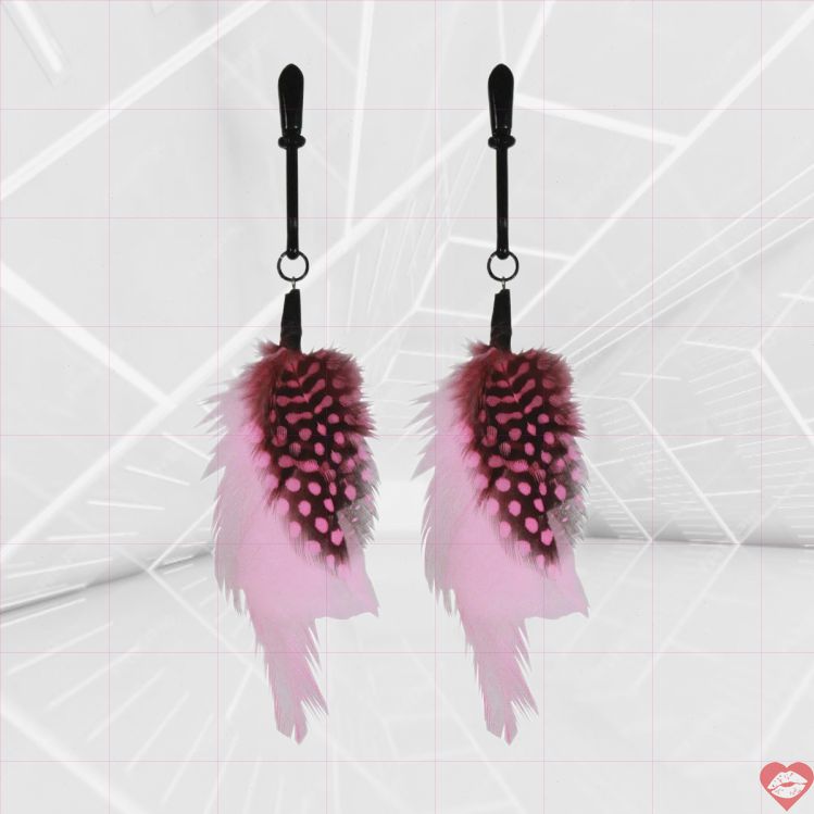 Sex Kitten Feather Nipple Clamps Lông Gợi Cảm