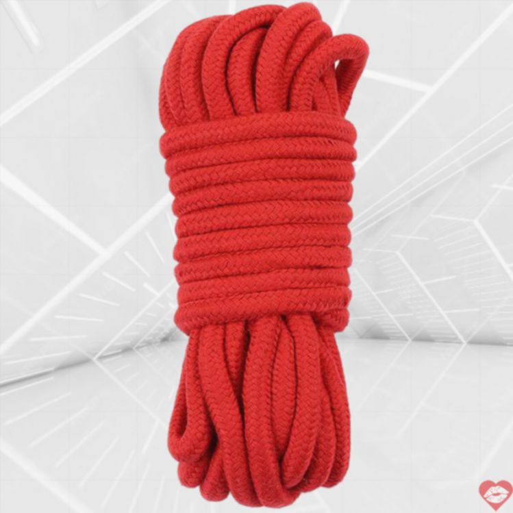 Lovetoy Dây Trói 10m Đỏ Cotton BDSM Chặt Chẽ