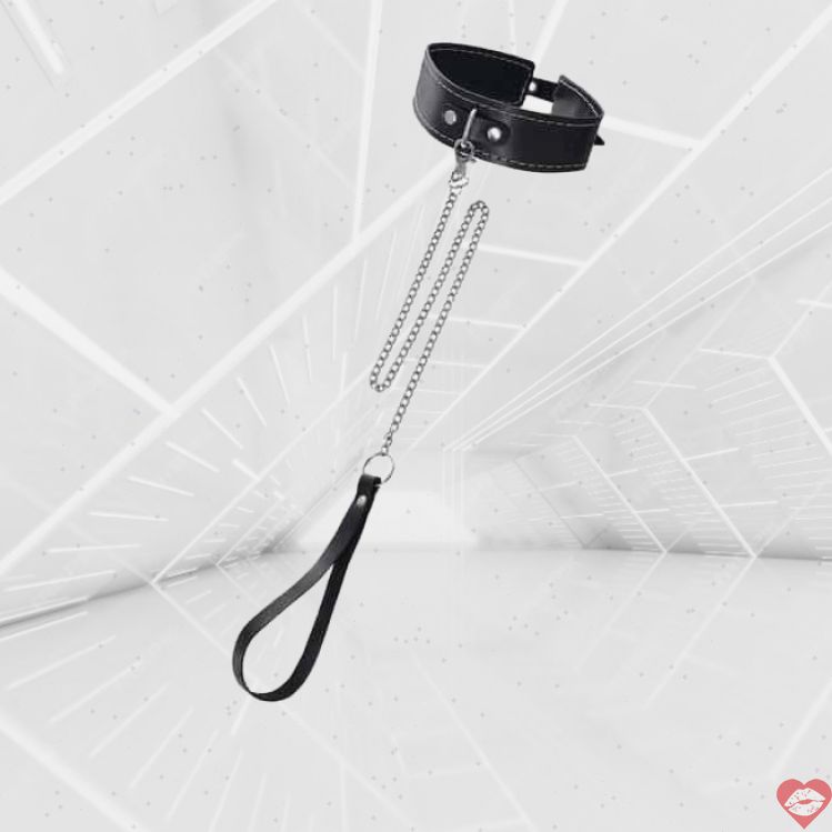 Choker BDSM da thật đen nô lệ quyến rũ dục vọng 
