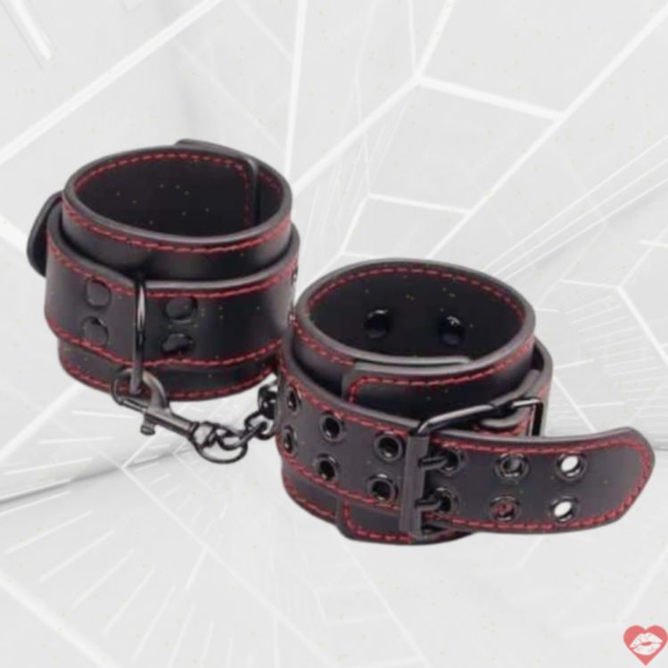 Lovetoy Còng Tay Da Đen Chơi Bondage Nóng
