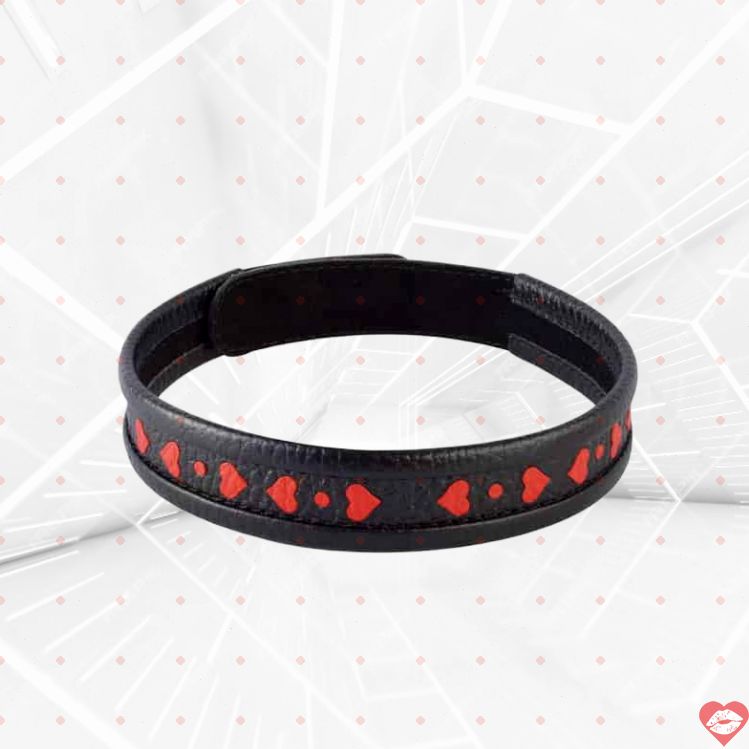 Choker Sitabella Tim Đen Da Thật Quyến Rũ BDSM 