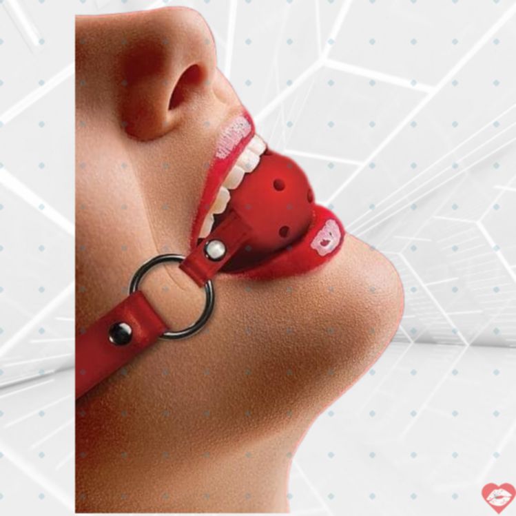 Gag Ball Đỏ Chặn Rên Hấp Dẫn Bí Mật 