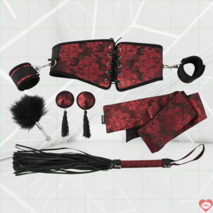 ASIA Bondage Set 6pc Đen Bad Kitty Chất Lượng