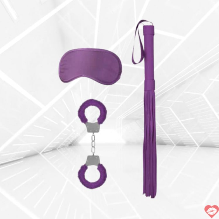 Bộ Bondage Ouch Tím 3 Món BDSM Thống Trị Nô Lệ 