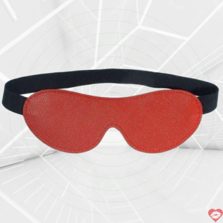 Khẩu trang BDSM da thật đỏ hai mặt nóng bỏng đam mê 