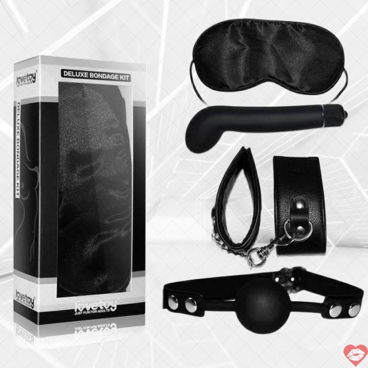LOVETOY Bộ Đồ Chơi BDSM Đen Mask Kẹp Tay Siêu Kích Thích