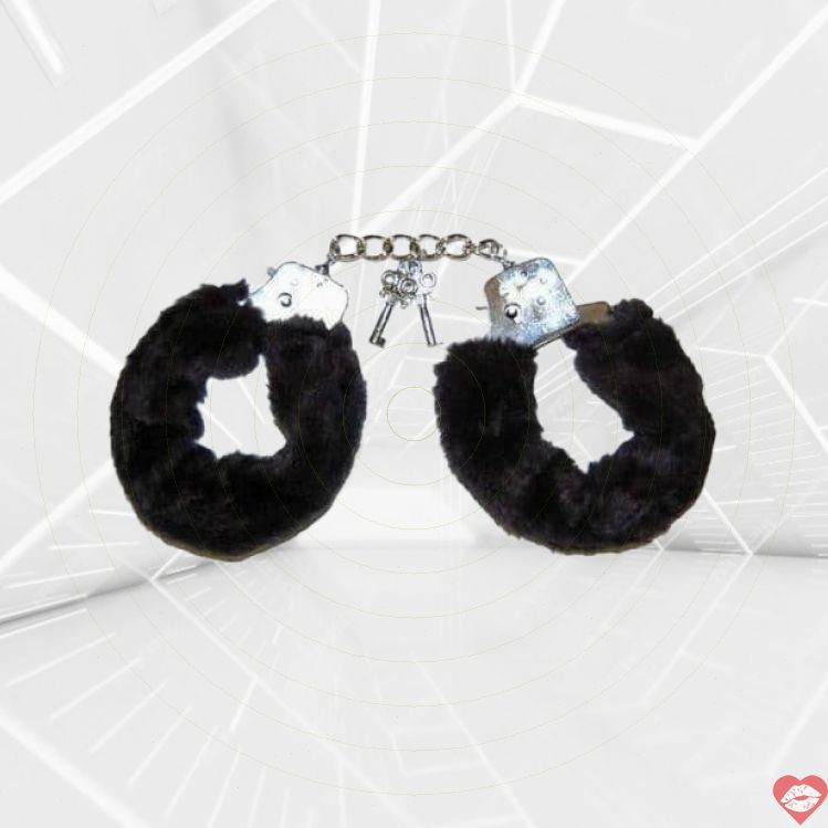 Handcuffs Love Cuffs Đen Lông Mềm BDSM