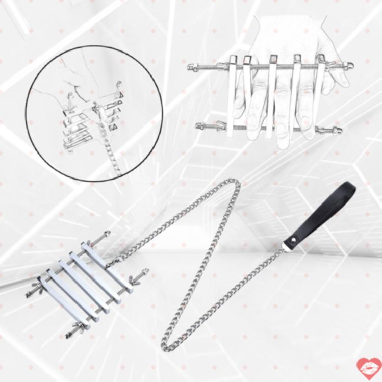 Kẹp ngón tay MT ép vít bạc kim loại chặt cắn đau khoái 