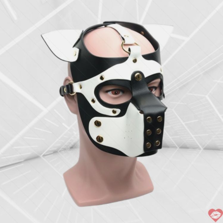Mặt nạ chó BDSM 665 đen trắng kiểm soát thống trị kích thích 