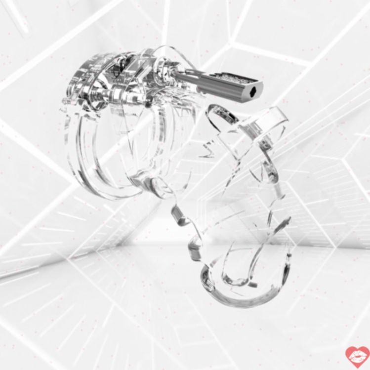ManCage Chastity Lock 25 Trong Suốt Kiểm Soát Hoàn Hảo 