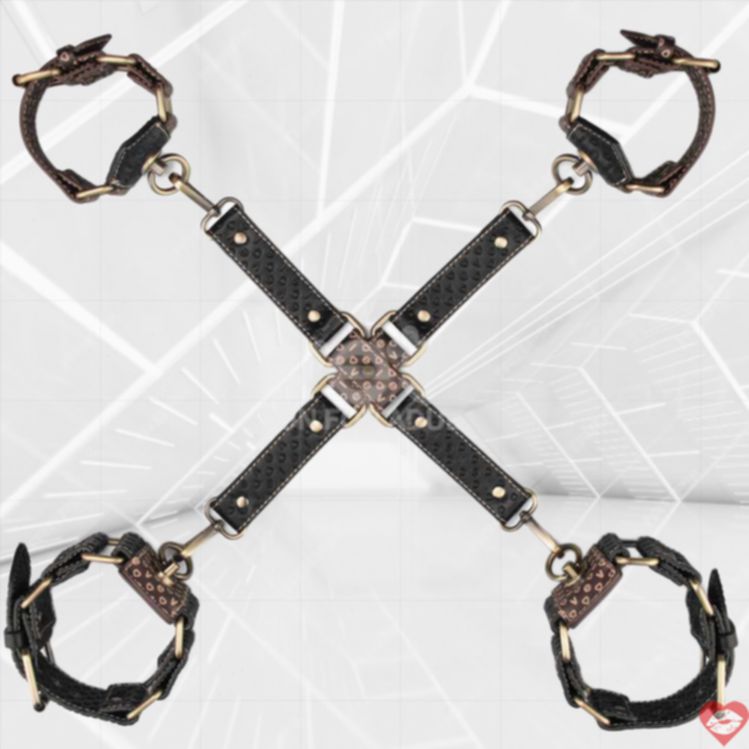 Lovetoy Rebellion Reign Bộ Còng Đen BDSM