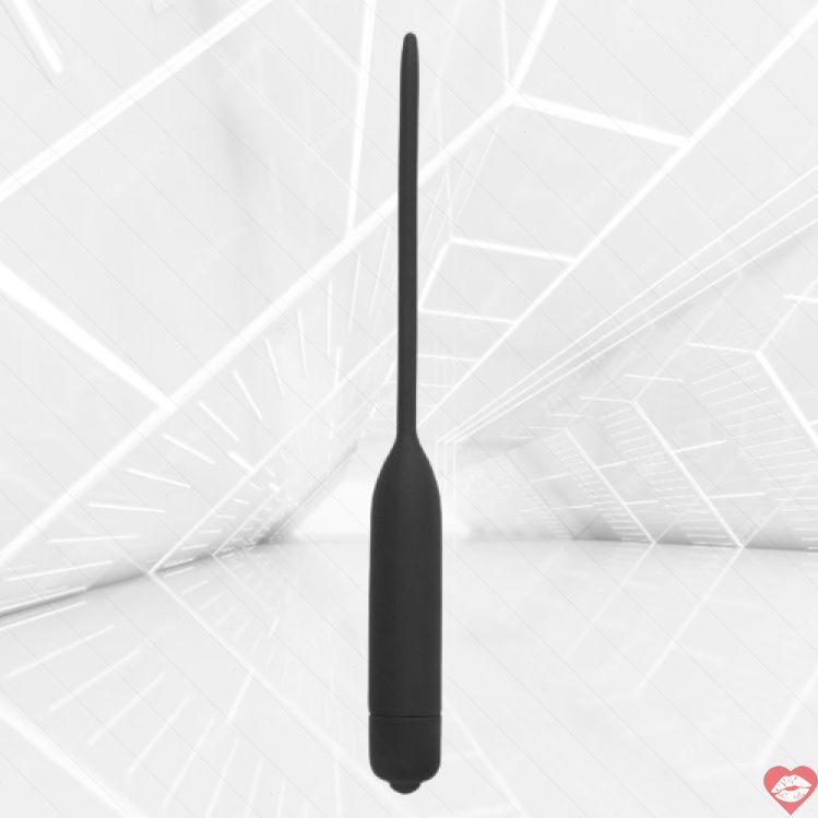 Lovetoy Ống Dẫn Niệu Rung Đen Silicone 21cm