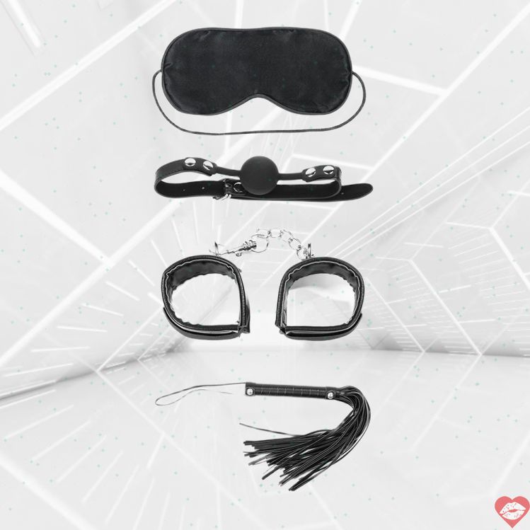 Lovetoy Bộ BDSM Đen Cao Cấp Siêu Bền