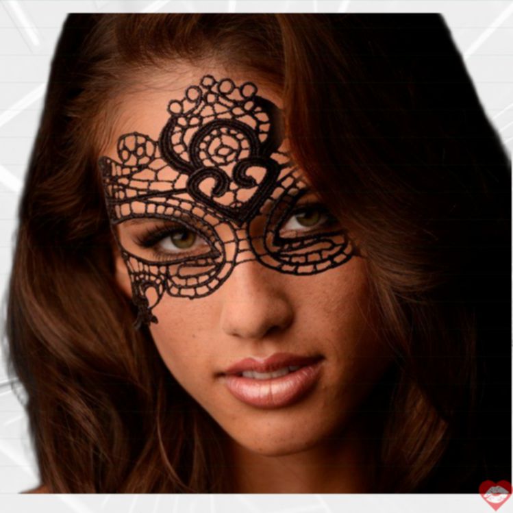 GreyGasms Enchanted lace mask đen bí ẩn quyến rũ BDSM