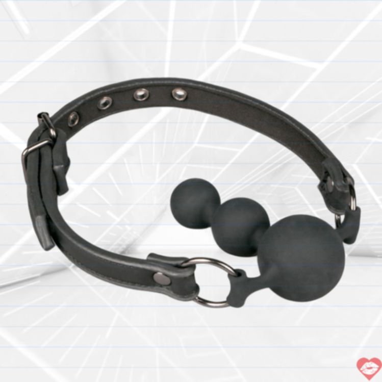 Ball Gag Easytoys 3 Quả Đen 3.7cm Thống Trị Niềm Vui Đam Mê 