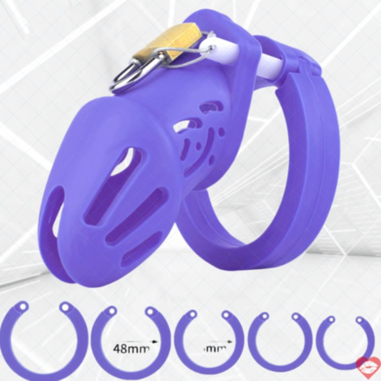 Khóa Chastity FAAK Silicone Tím An Toàn Hấp Dẫn 