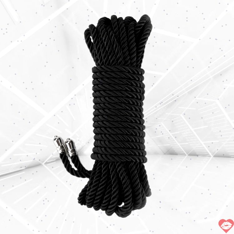 Lovetoy Dây Trói Lụa Đen 10m BDSM Mịn Màng