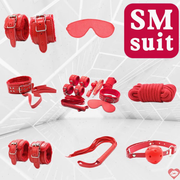 Yeain 7pc SM Kit Da Lông BDSM Đa Màu Mềm Mại