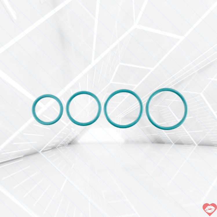 Sportsheets O-Ring 4-Pack Cao Su Linh Hoạt Đa Kích 