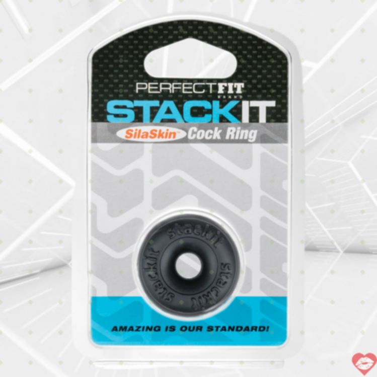 Perfect Fit Stackit Ring Đen Nhẫn Cặc Mềm Đa Năng 