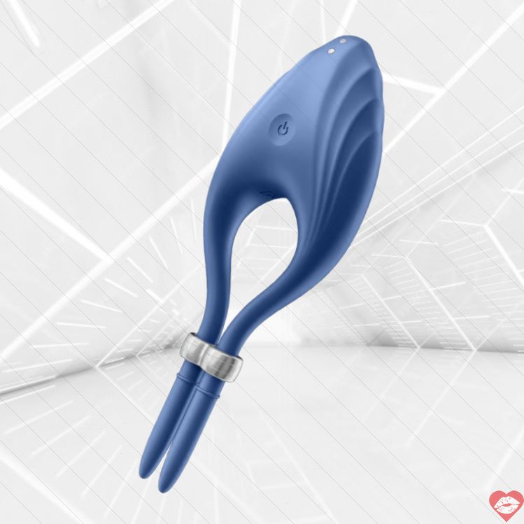 Satisfyer Vòng Rung Cặp Đôi Xanh Đậm