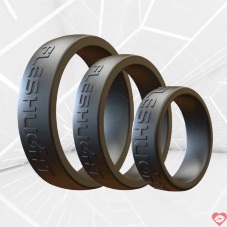 Fleshlight FleshBands Bộ 3 Vòng Đeo Siêu Chặt Chẽ Đen