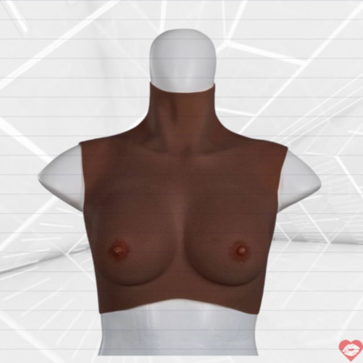 XX-Dreamstoys Ngực Silicone Đen – Mềm Mịn, Nâng Tầm Vòng 1! 