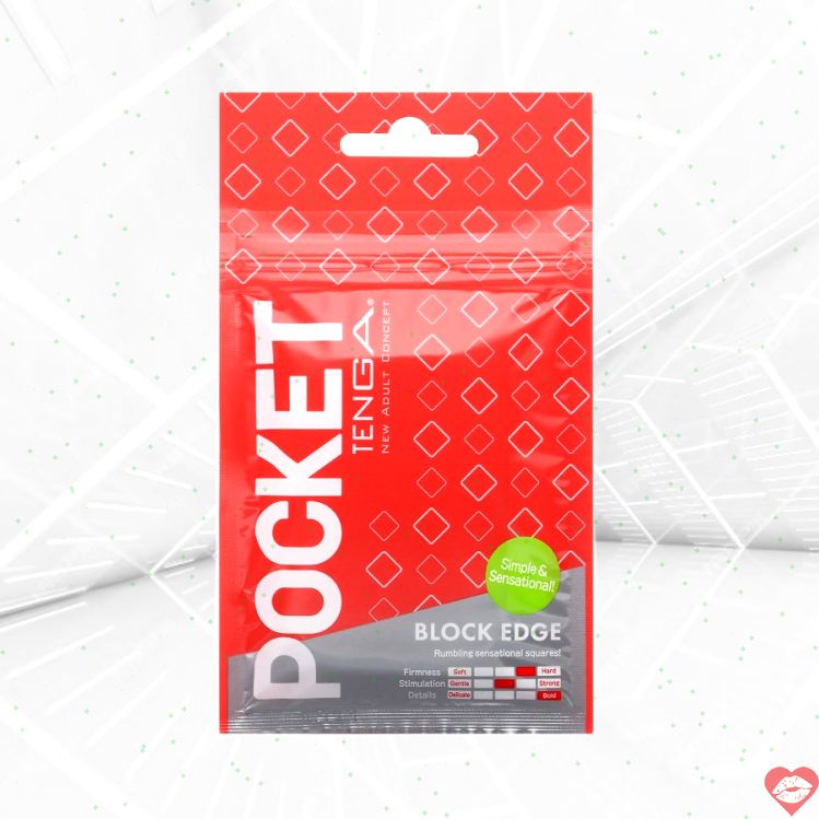 Tenga Túi Tự Sướng Vuông Đen Đỏ Portable Gel 