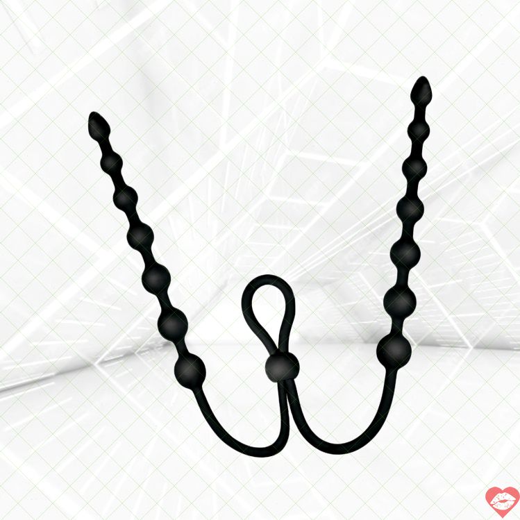 Chuỗi Hậu Môn Ass-Sation Đôi Silicone Thăng Hoa Đôi 