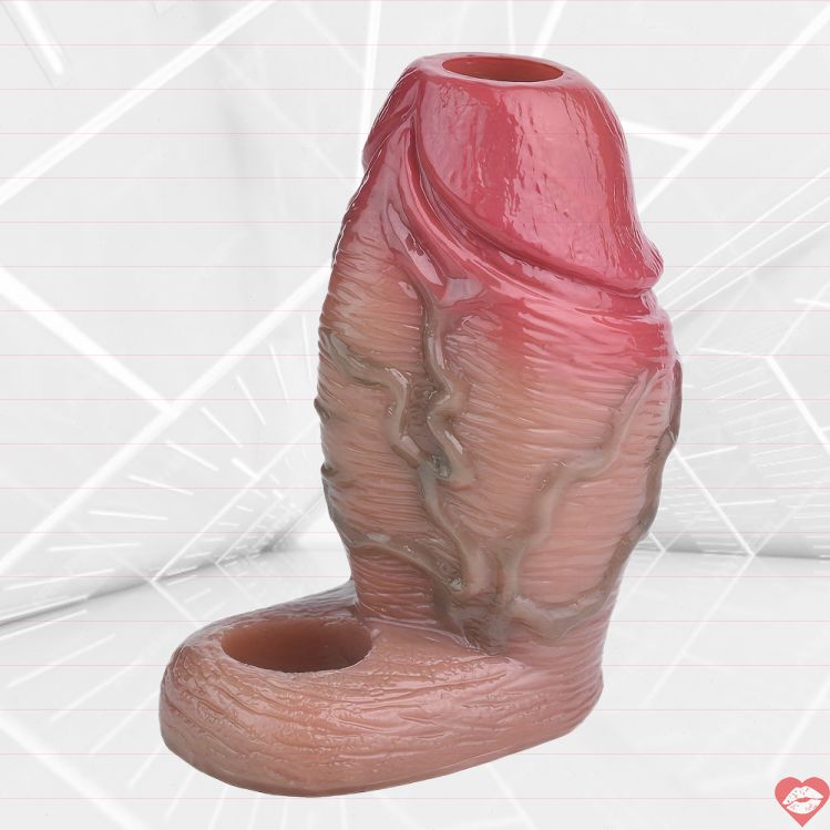 S8108 Penis Sleeve Rỗng Lớn Silicon Thực Tế Siêu Thật 