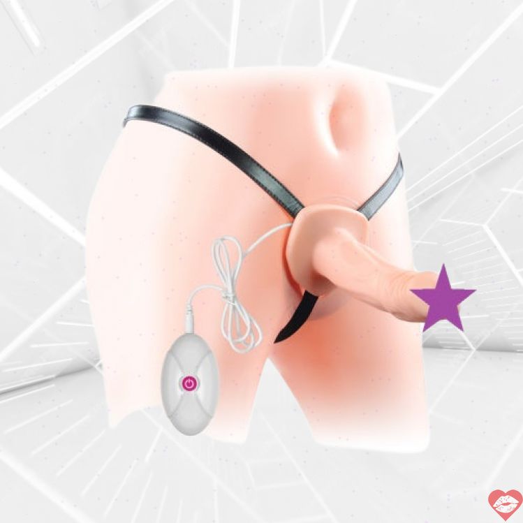 Hollow Strap-on Vibration 6.5” Unisex Linh Hoạt Đa Năng 