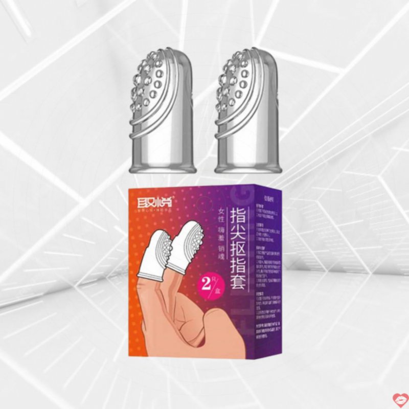 Bao cao su 2 ngón tay Aichao gân gai nổi hộp 2 cái kích thích mới 