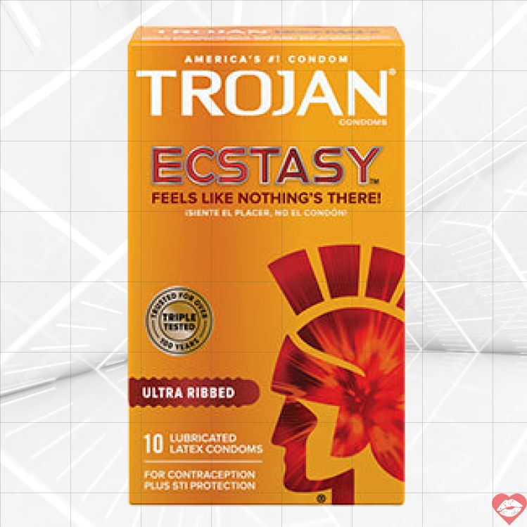 Bao Trojan Ecstasy Ribbed Sườn Sâu Cực Cảm 