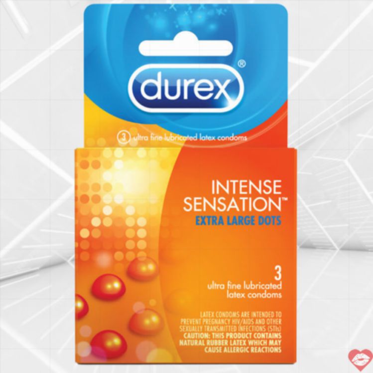 Durex Intense Bao Cao Su Gân Kích Thích Siêu Nồng Nhiệt 