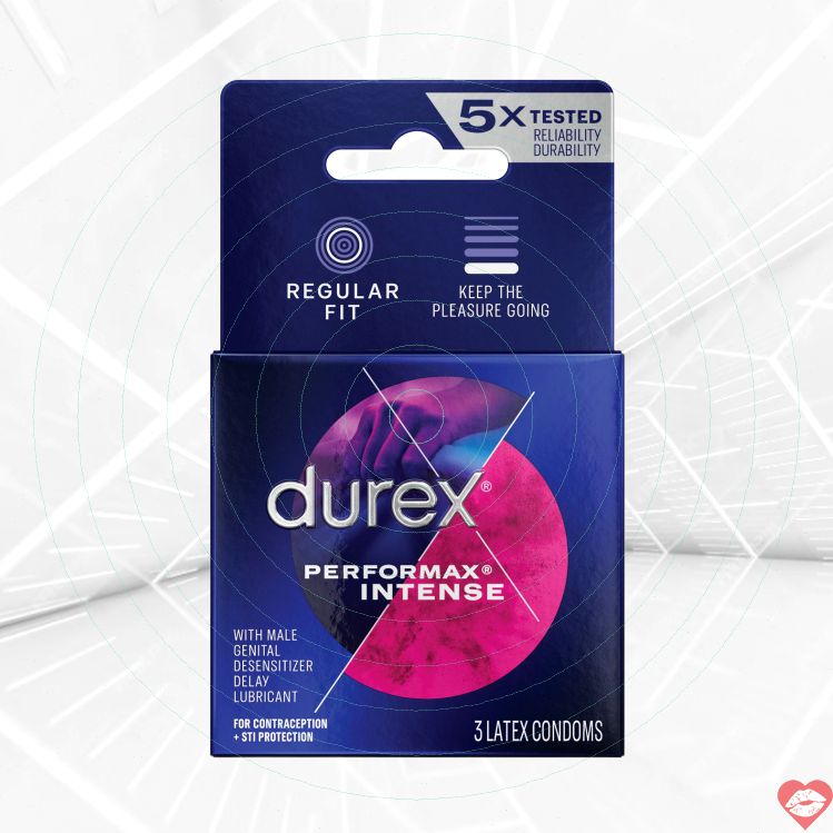 Durex Intense Ribs Dots Bao Cao Su Trì Hoãn Cực Khoái Đỉnh 