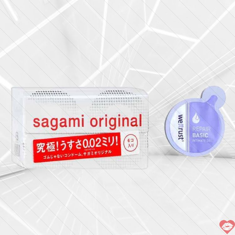  Đại lý Sagami 0.02 Poly 6 Viên + Dầu Siêu Mỏng Nhật Bản  cao cấp 