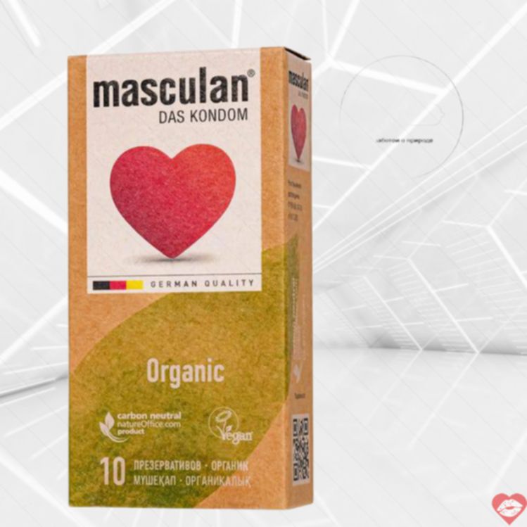 Masculan Organic Bao Cao Su Mỏng 10c An Toàn Tự Nhiên 