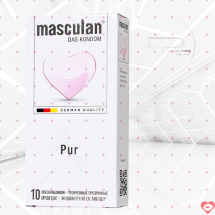 Masculan Pur Condom Mỏng 10pcs An Toàn Cảm Giác Thật 