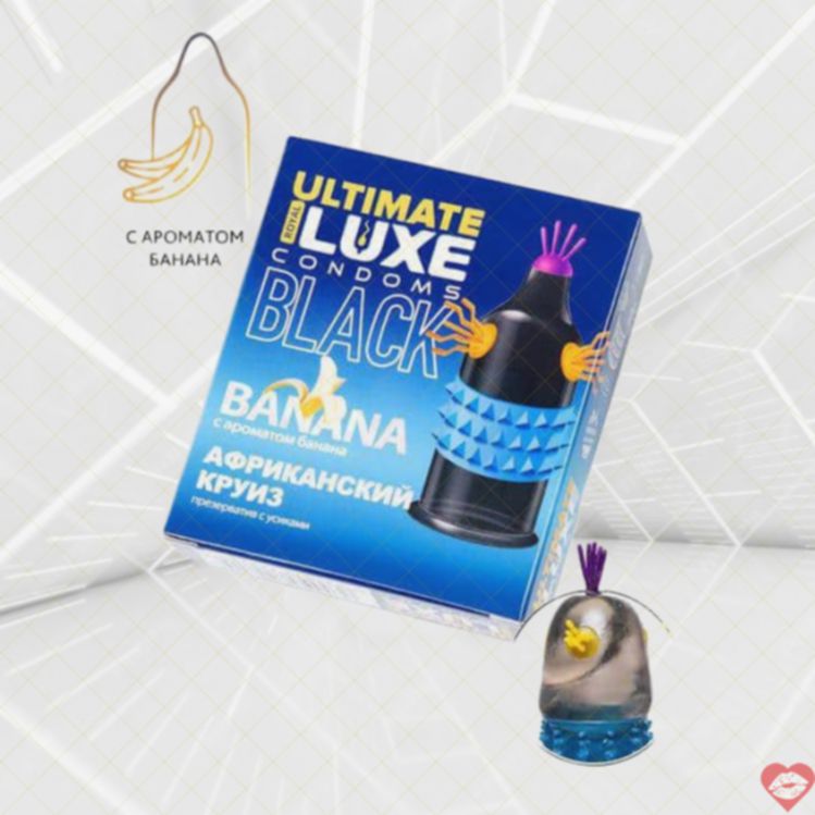 Luxe Black Ultimate Bao Cao Su Đen Chuối Kích Thích Mạnh 
