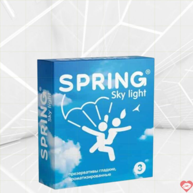 Bao Su Spring Sky Vanilla Siêu Mỏng 3 Cái Chân Thực An Toàn 