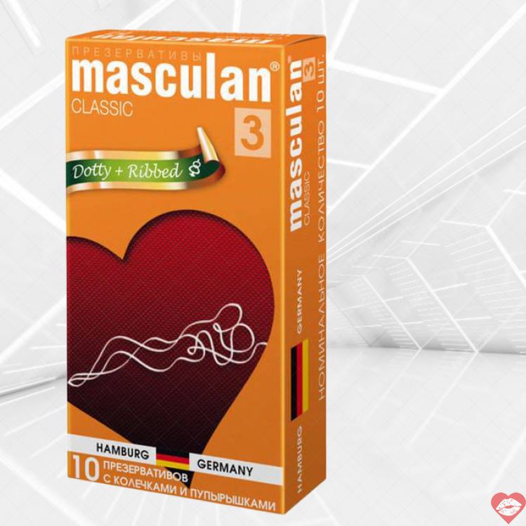 Masculan Dotty Ribbed Bao Cao Su Gân Hạt 10c 
