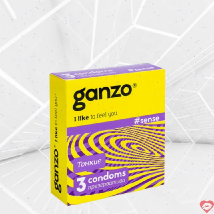 Bao Cao Su Ganzo Sense 3pcs Mỏng Cảm Giác Thật 