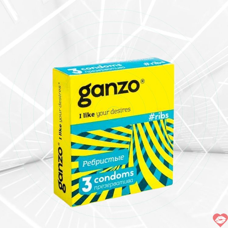 Ganzo Ribs Gân Nổi 3pcs Siêu Kích Thích An Toàn Tuyệt 