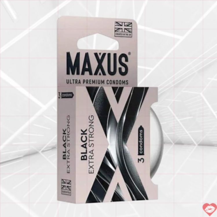 Maxus Extra Strong Bao Đen Siêu Bền 3pcs An Toàn 