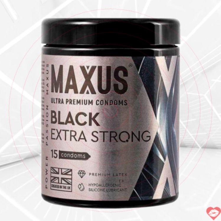 Maxus Extra Strong Bao Cao Su Đen Bền 15cái Anh Quốc Thăng Hoa 