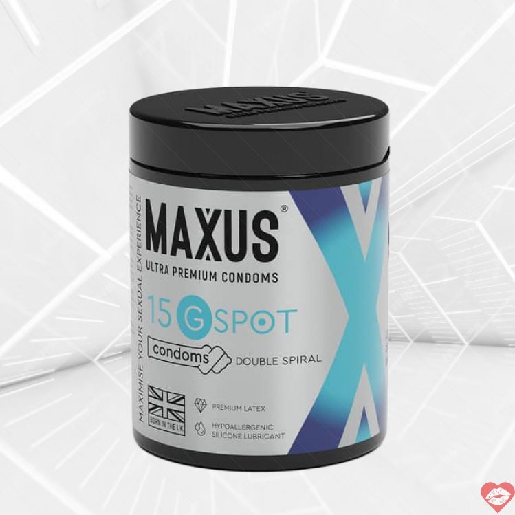 Maxus G-Spot Condoms 15pcs Uốn Lượn Kích Thích Điểm G 