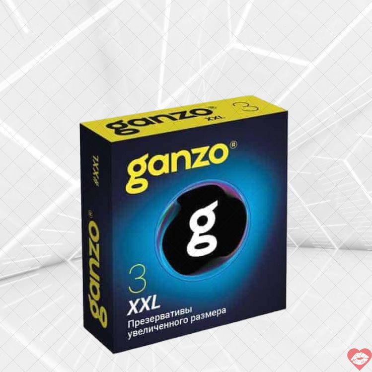 Ganzo XXL Condom 3 Cái Lớn Mịn Màng Thoải Mái 