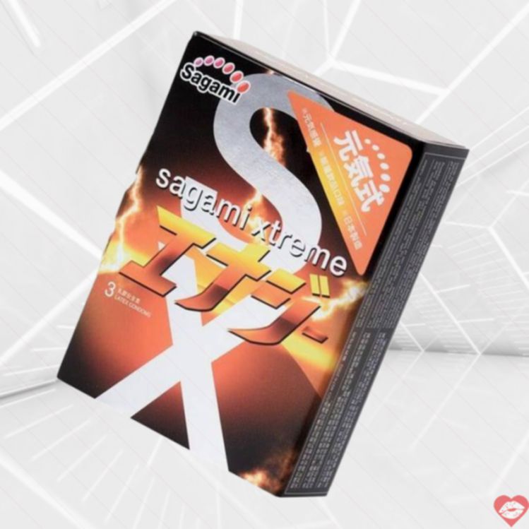 Set Bao Cao Su Sagami Energy Siêu Mỏng 0.04mm 3 Cái 19cm