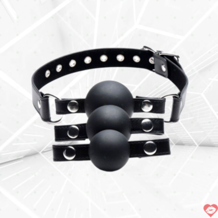 Gag Strict silicone đen tháo lắp dễ dàng roleplay 